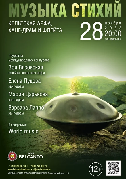 Проект «Музыка стихий». «Кельтская арфа, ханг-драм и флейта»