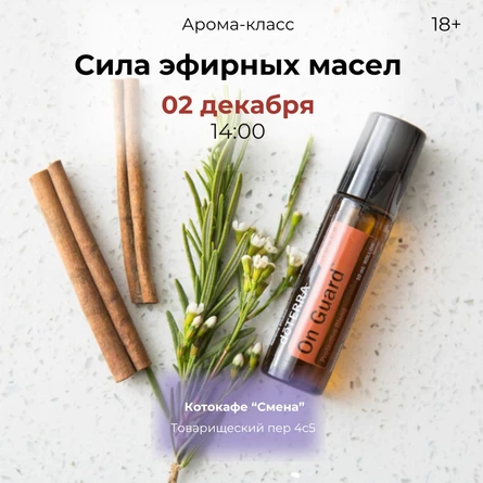 Арома-класс «Сила эфирных масел» в котокафе