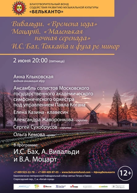 Вивальди. Времена года Моцарт. Маленькая ночная серенада И.С. Бах. Токката и фуга ре минор