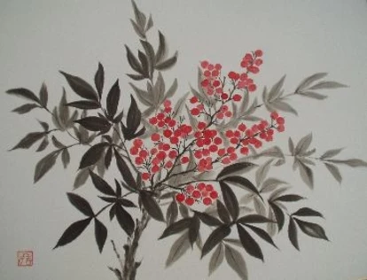 Рисовать Суми-Э (Гохуа) — Рябина