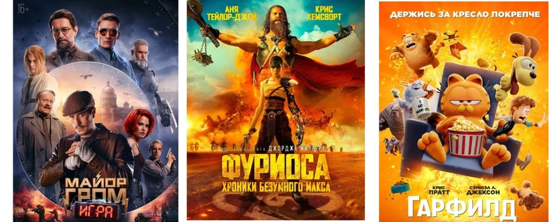 Ночь кино 25 мая. Майор гром: Игра; Фуриоса: Хроники безумного макса; Гарфилд в кино