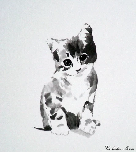 Рисовать Суми-Э (Гохуа) — Котики