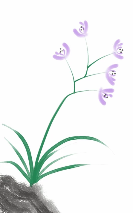 Рисовать Суми-Э (Гохуа) — Дикая орхидея