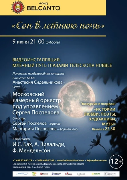 «Сон в летнюю ночь».  Видеоинсталляция:  Млечный путь глазами телескопа Hubble