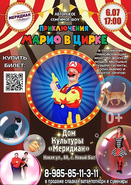 Шоу «Приключения Марио в цирке»