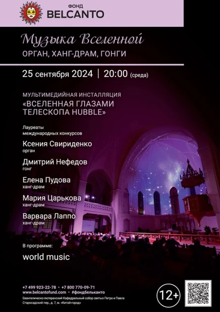 «Музыка Вселенной. Орган, Ханг-драм, Гонги»