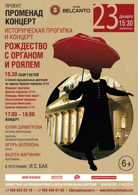 Историческая прогулка и концерт «Рождество с органом и роялем»