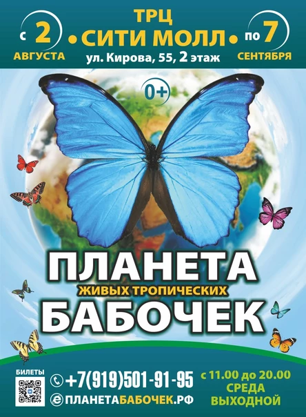 «Планета живых бабочек» | Новокузнецк (ТРЦ «Сити-Молл»)