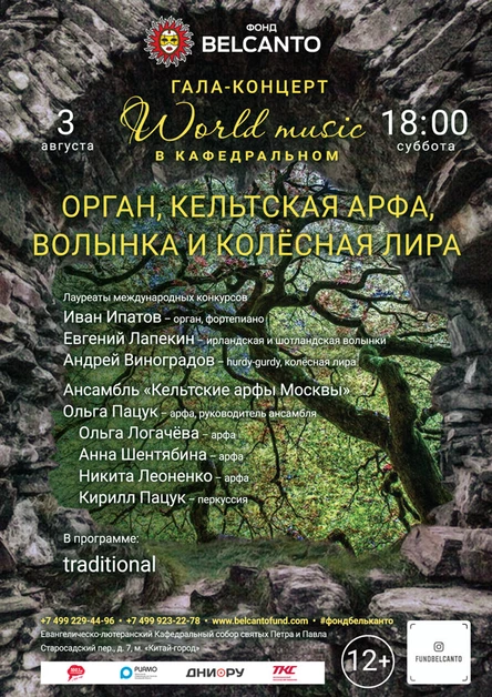 Гала-концерт «World music в Кафедральном». «Орган, кельтская арфа, волынка и колёсная лира»