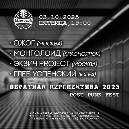 Обратная перспектива 2025 - Post Punk Fest