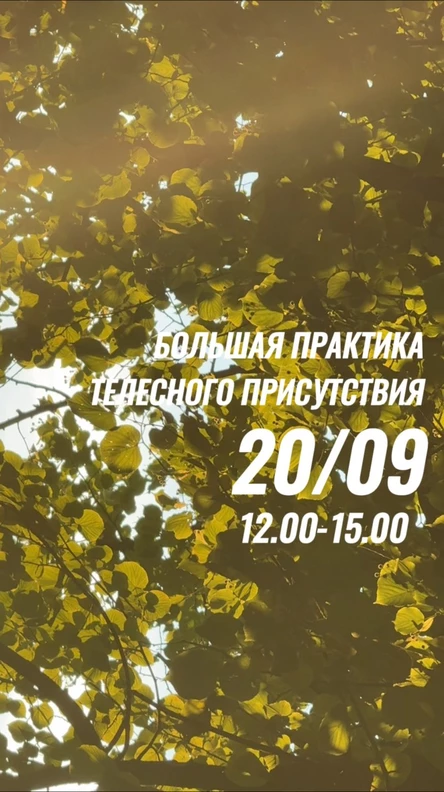 Большая практика телесного присутствия