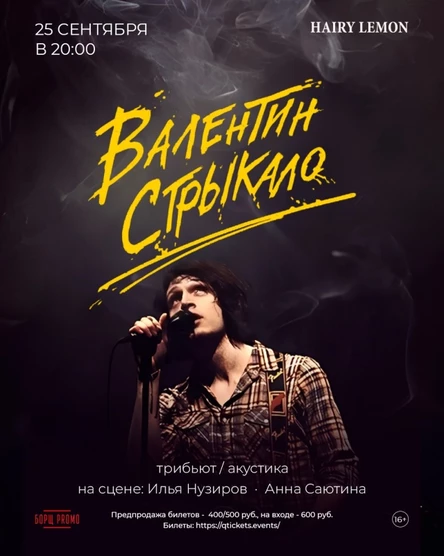 25 сентября! В.Стрыкало (трибьют) в Барнауле!