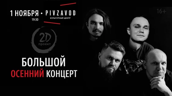01.11 // Большой ОСЕННИЙ концерт кавер-группы "Проект 2Д"