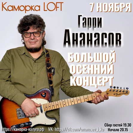 Гарри Ананасов в Калуге | Каморка LOFT | 07.11.2025