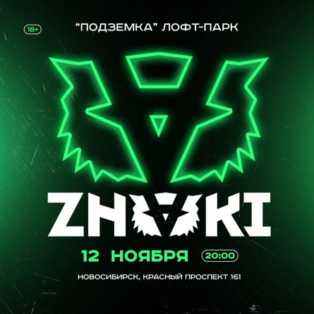 12 ноября ZNAKI в Новосибирске!