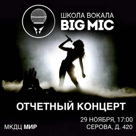 Отчетный концерт Школы вокала BIG MIC 29.11.25