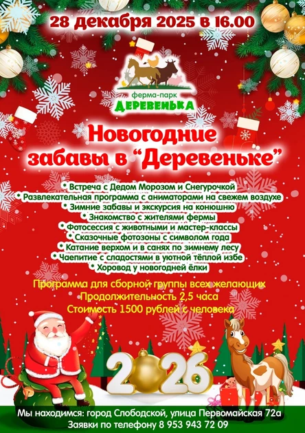 Новогодние забавы в "Деревеньке"