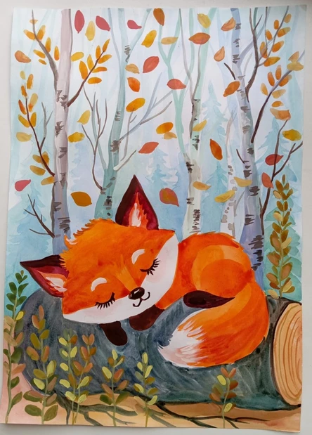 Мастер-класс по живописи «Лисёнок»