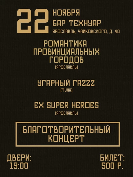 Благотворительный панк концерт // 22.11 ТЕХНУАР