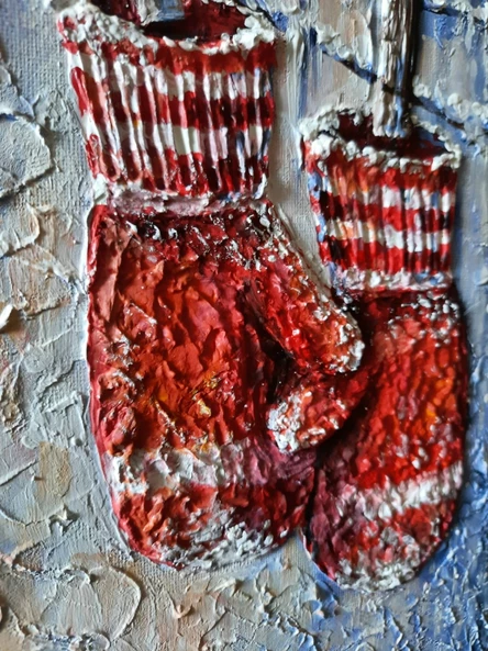 Акрил и декоративная штукатурка -  «Варежки»