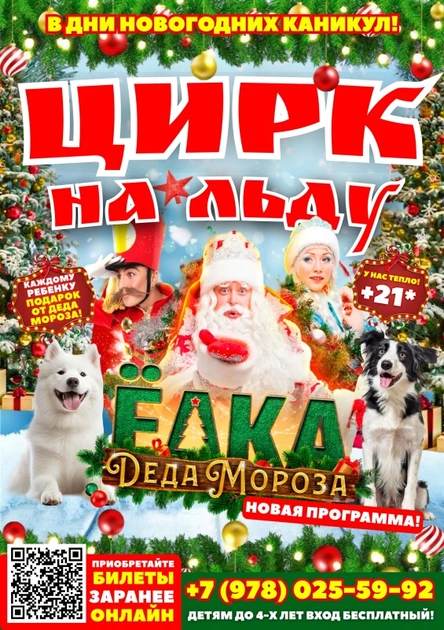 ЁЛКА В ЦИРКЕ НА ЛЬДУ НА СЕВЕРНОЙ