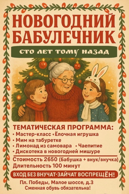 Новогодний бабулечник. Сто лет тому назад