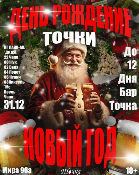 ДЕНЬ РОЖДЕНИЕ «ТОЧКИ» В НОВЫЙ ГОД