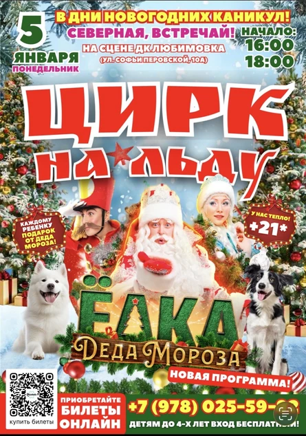 ЁЛКА В ЦИРКЕ НА ЛЬДУ НА СЕВЕРНОЙ
