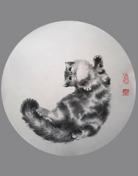 Китайская  живопись - «Мурлыка»