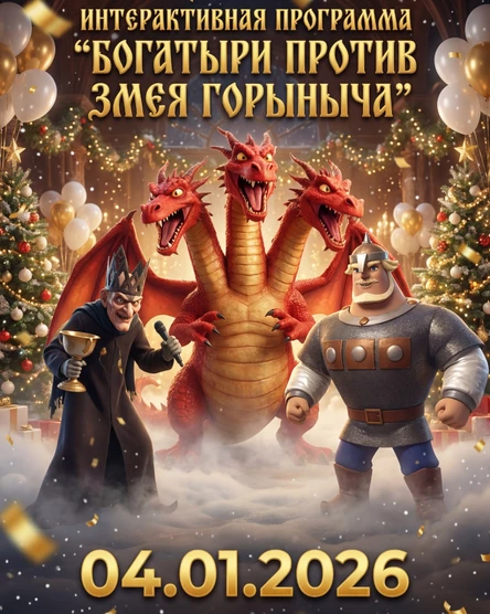 Интерактивная программа для детей "Богатыри против змея Горыныча"