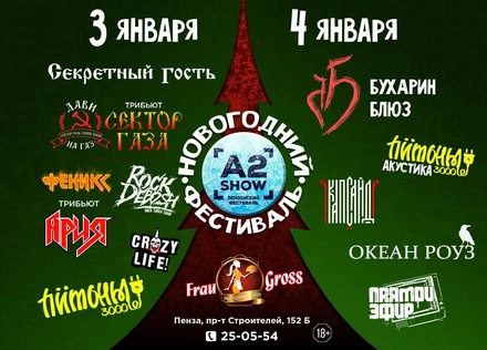 03 ЯНВАРЯ l Новогодний рок фестиваль A2 SHOW 2026 (первый день)
