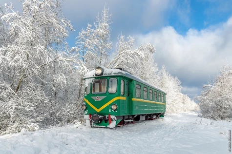 По УЖД с автомотрисой АМ1-169