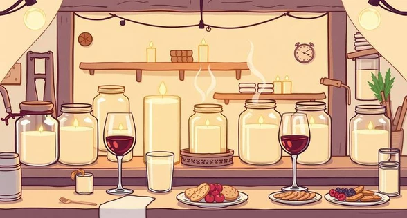 Свечи и Вино