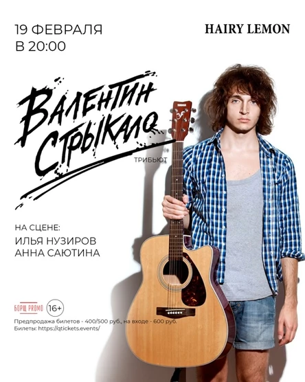 19 февраля I Трибьют В. Стрыкало в Барнауле!