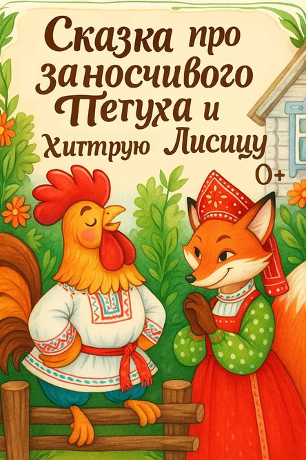 Сказка про заносчивого петуха и хитрую лисицу 0+