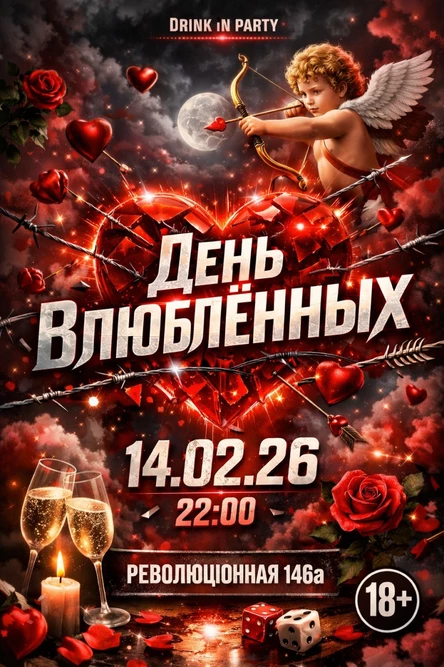Drink in party — Valentine's day (18+)