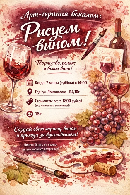 Рисование вином