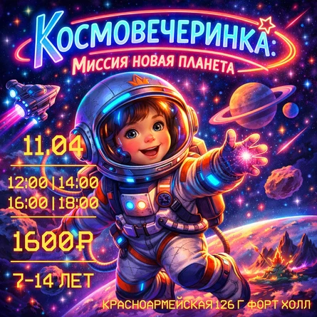 Космовечеринка в 14:00