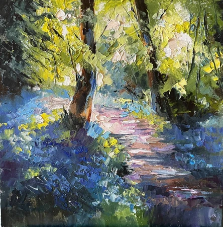 Рисуем маслом -  "Весна в лесу"