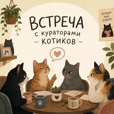 Встреча с кото-кураторами (Фредди, Яблоня, Антоновка, Апекс)