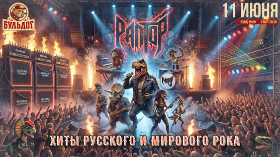 РАПТОР - ЖАРА КАВЕР КОНЦЕРТ! 11 ИЮНЯ БУЛЬДОГ