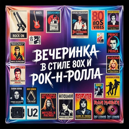 Вечеринка в стиле рок-н-ролла и 80х-90х