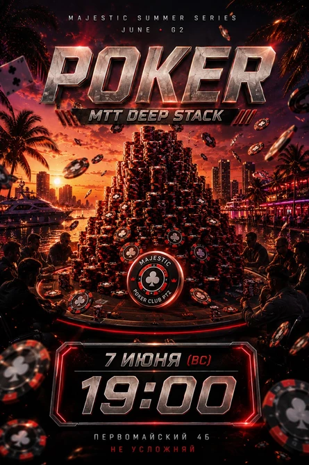 Покер от Majestic PTZ | Deep Stack MTT | 07.06