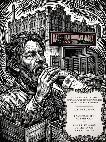 Лекция о винной монополии и её последствиях для Ярославля в начале XX века