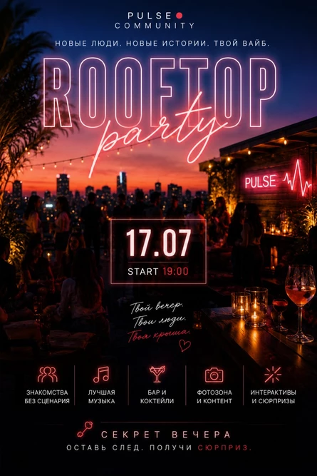 Pulse Community | Вечеринка на Крыше