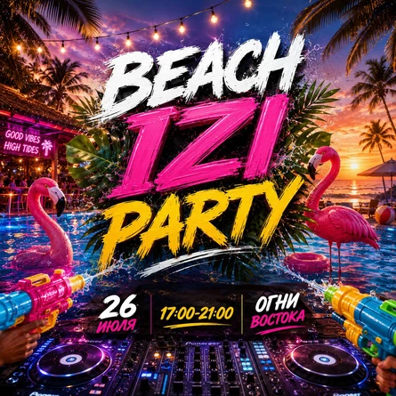 ПЛЯЖНАЯ ВЕЧЕРИНКА IZI PARTY-26.07!
