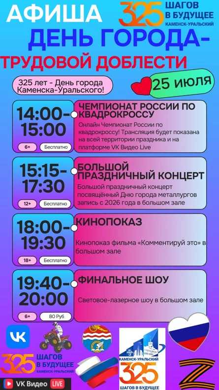 День города трудовой доблести 325 лет