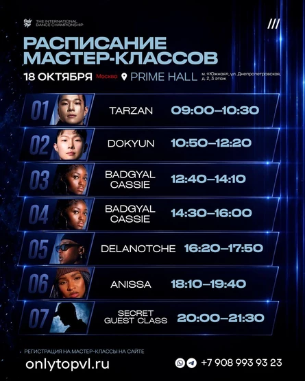 МАСТЕР-КЛАССЫ ONLY TOP 17 МОСКВА