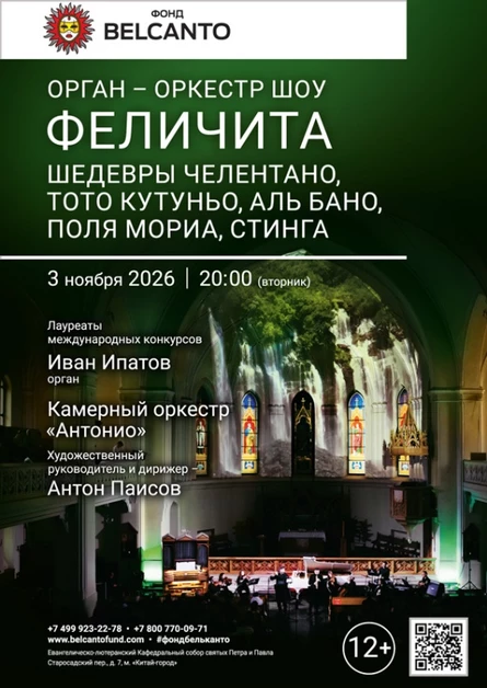 «Орган оркестр шоу. Феличита. Шедевры Челентано, Тото Кутуньо, Аль Бано, Поля Мориа, Стинга»