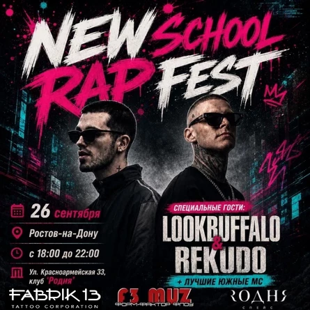 NEW SCHOOL RAP FEST РОСТОВ / Спец. гости -  LOOKBUFFALO & REKUDO